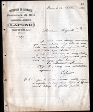 BOUSSAC (23) CHARPENTES & ESCALIERS / BOIS "LAFOND" en 1910