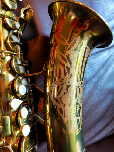 Saxophone conn naked lady - naked,
