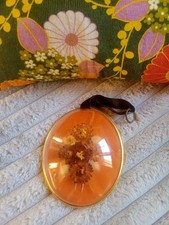 CADRE VINTAGE ORANGE FLEURS