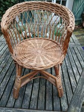Petit fauteuil d'enfant en osier vers 1950