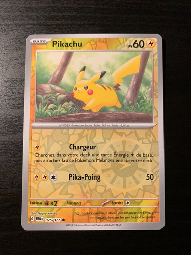 Carte pokémon reverse pikachu - pokémon,