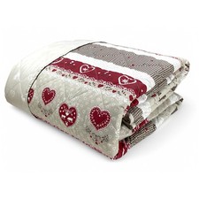 COUVRE-LIT MATELASSÉ TYROLIEN Valbadia ROUGE