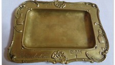 ANCIEN CENDRIER VIDE POCHE PUBLICITAIRE EN  LAITON  DOM BENEDICTINE