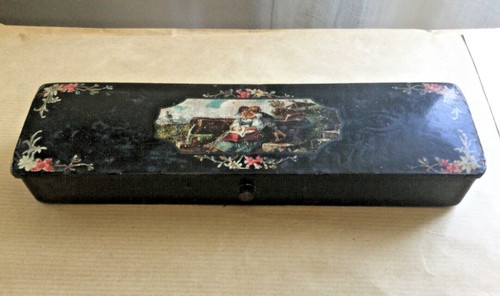 Ancien plumier carton bouilli - plumier,