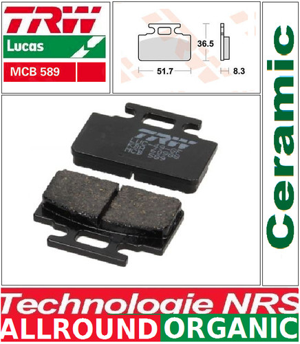 Plaquettes frein avant - frein, trw