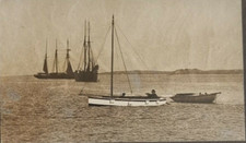 1890s Original Photo Clovelly Pêche Bateaux - Voile Canot - Aviron Bateau