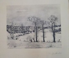 Albert DRACHKOVITCH-THOMAS photogravure paysage signée  Yougoslavie P201