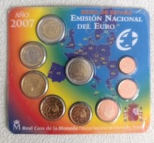 ESPAGNE EURO SET 2007 9 PIÈCES AVEC 2€ TRAITÉ ROME