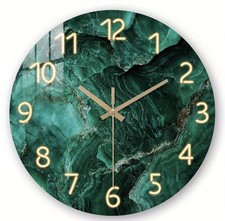 1 Horloge Murale Ronde Vert