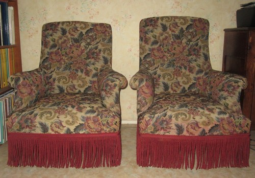 Paire fauteuils anglais - paire,