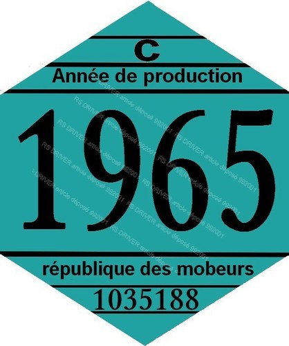 Vignette 1965 pour mobylette - pour,