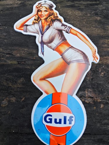 Plaque émaillée pin gulf - pin,