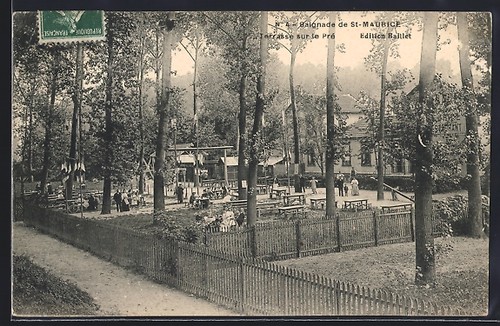 Cpa saint maurice terrasse - saint-maurice,,
