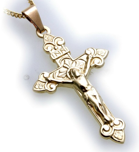 Pendentif croix avec sur or - avec,