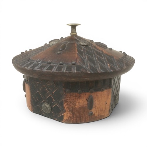 Ancienne boîte ronde - , bois