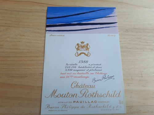 étiquette vin chateau mouton - étiquette,