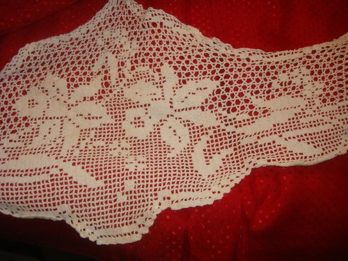 Ancien dentelle faite - faite, main