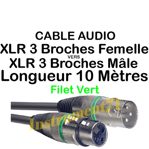 Câble xlr broche mâle - broche,