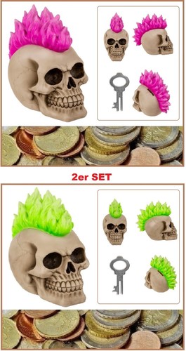 Tête mort tirelires punk - tête,