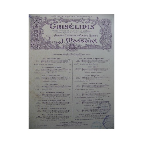 Massenet jules grisélidis - jules,