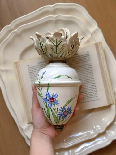 Vintage french hand - hand, painted