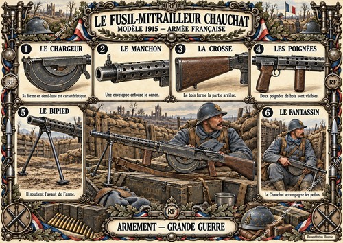 Fusil mitrailleur chauchat - fusil, de