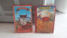 lot 2 livres jules verne, voyages extraordinaires