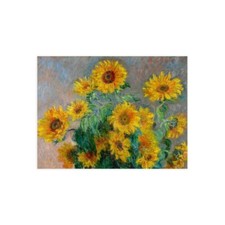 Impression Sur Toile Ou Papier Affiche Ou Cadre Claude Monet Tournesols (Détail)