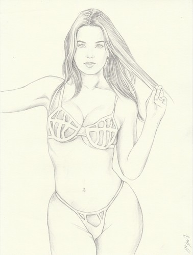 Dessin jeune femme - dessin,