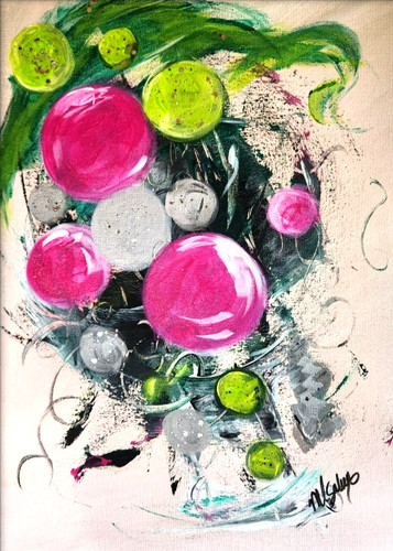 Modern abstract orb painting - orb,