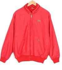 LACOSTE CHEMISE Vintage Knit Wool Lined Bomber Jacket Hommes Taille 4 / M MJ2967