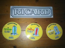 Lot de 4 autocollants Ricard