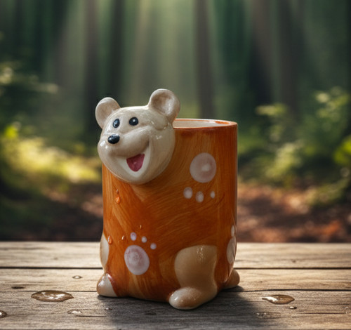 Tasse ours orange kitsch - tasse,