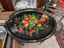 grand plateau russe en tole peinte napoleon III taille 68 x 53 cm