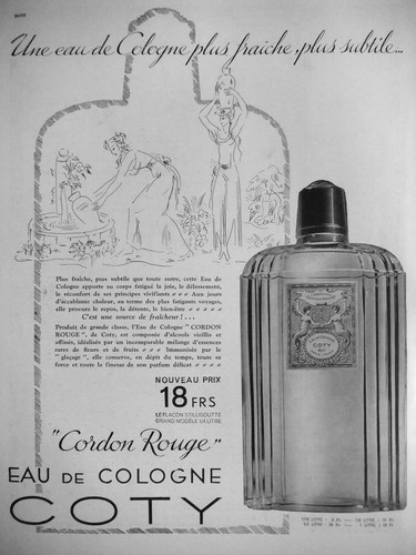 Publicité presse 1934 - de, coty
