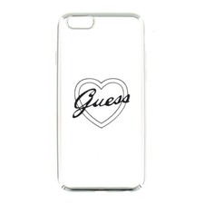 COQUE SOUPLE GUESS COEUR POUR APPLE IPHONE 5 5S SE 2016 GRIS ARGENT