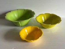 lot de 2 plats  Saladiers en Mélamine  ZAK ! DESIGN vert et jaune