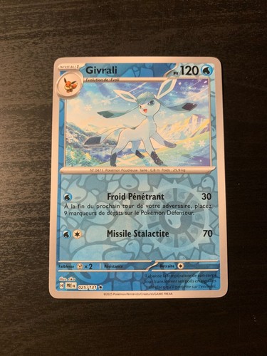 Carte pokémon reverse givrali - reverse,