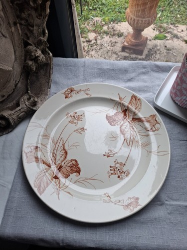 Ancien plat rond terre - ancien,