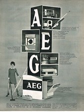 PUBLICITE  1968   AEG  lave vaisselle éléctroménager lave linge 1