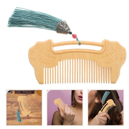 Peigne cheveux bois à - ,