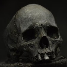 skull ring silver  large size