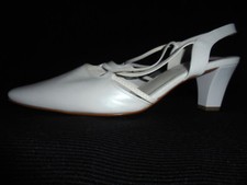 HÖGL Chaussures de Mariage Escarpins en Cuir Ivoire Nacré P.37 NEUVES (Val.115€)