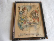 Cadre de Germaine Bouret " le chat botté " 25,8 x 19,8 cm