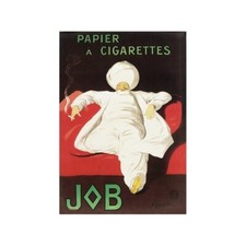 Plaque métal publicitaire 15x21cm bombée  :  Job papier cigarette.