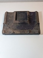 Ancien encrier / porte-plume Art Déco en ardoise (ou bakélite)
