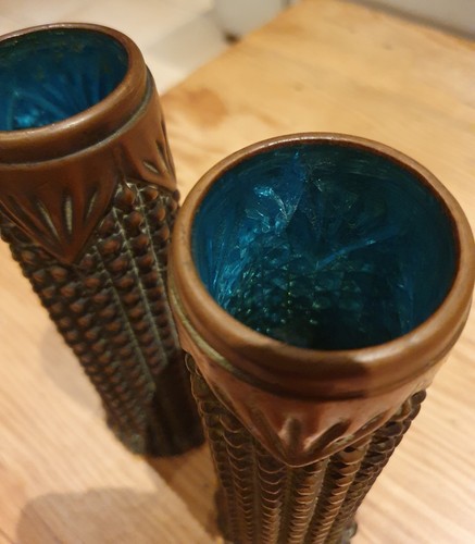 Vases tubes cuivre verre - cuivre,