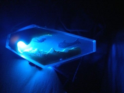 Lampe veilleuse résine - , époxy