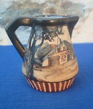 V68 Pichet Grès Ciboure Le Coronne Décor Bergère