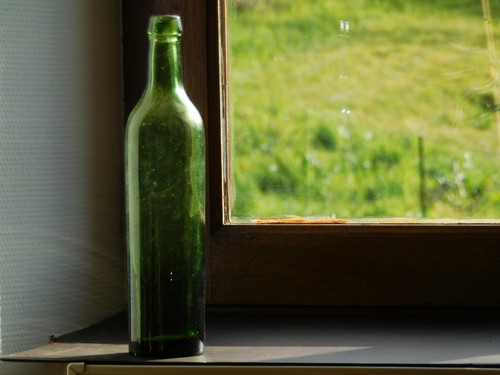 Bouteille ancienne verre - bouteille, en